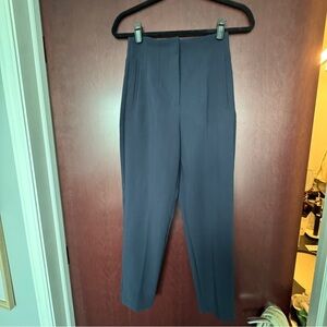 Navy Zara Pleated Trouser Pants Small